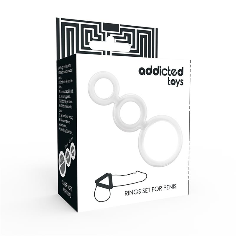RINGS SET FOR PENIS TRANSPARENT
