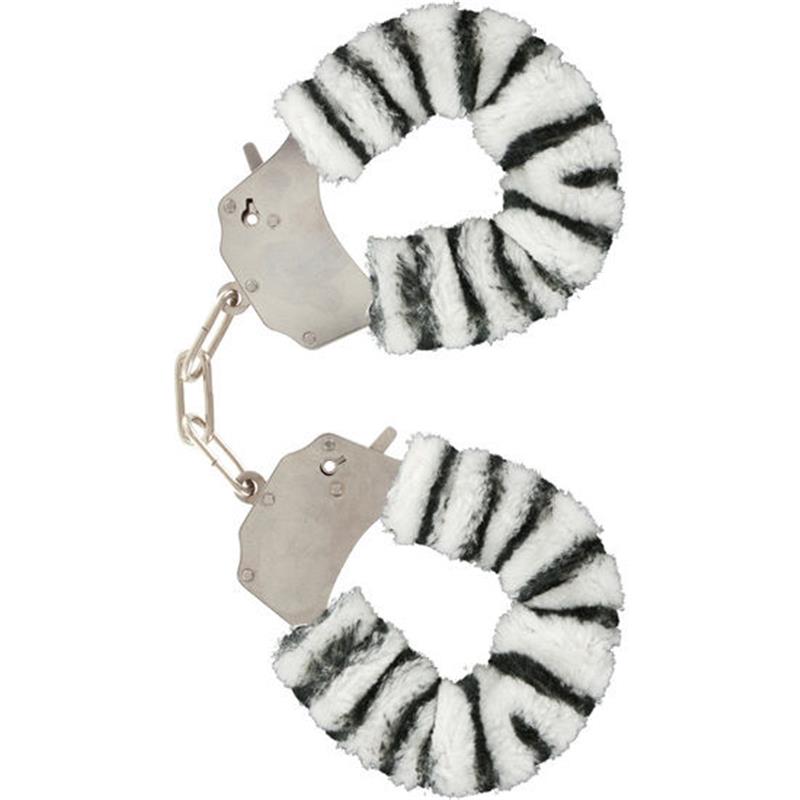 FURRY FUN CUFFS BONDAGE ZEBRA