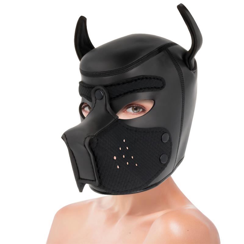 NEOPRENE DOG MASK WITH REMOVABLE MUZZLE L