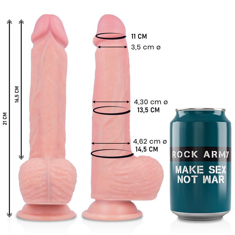LIQUID SILICONE PREMIUM SPITFIRE REALISTIC 21 CM -O- 4.62 CM