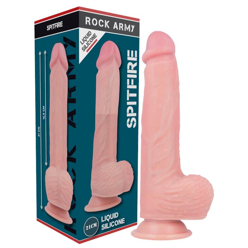 LIQUID SILICONE PREMIUM SPITFIRE REALISTIC 21 CM -O- 4.62 CM