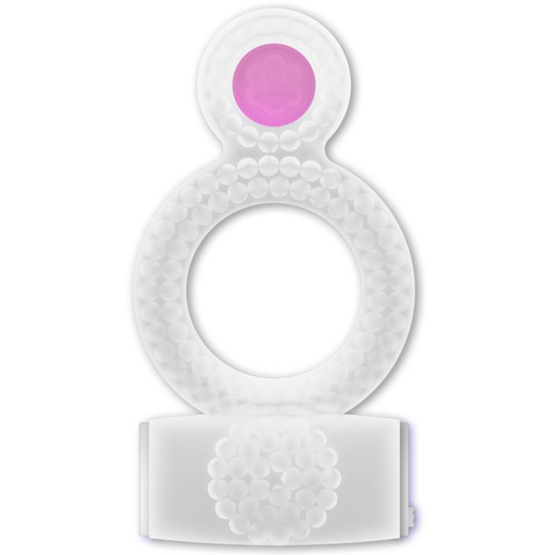RING VIBRATING DOUBLE PLEASURE TRANSPARENT