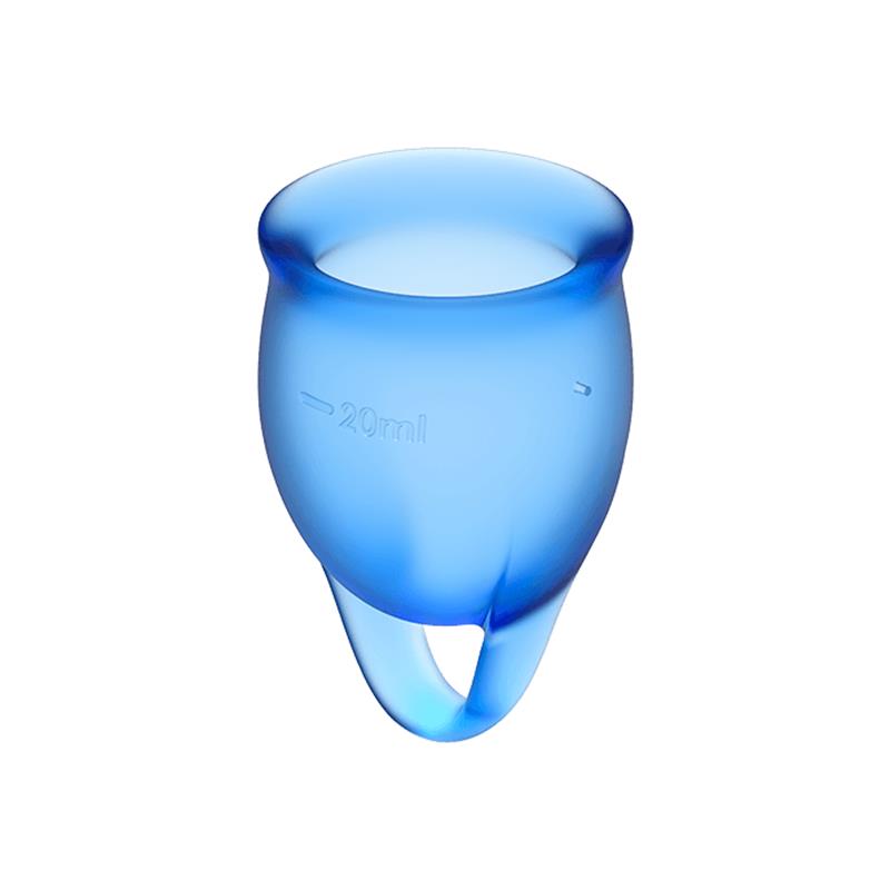 FEEL CONFIDENT MENSTRUAL CUP DARK BLUE 15 + 20 ML