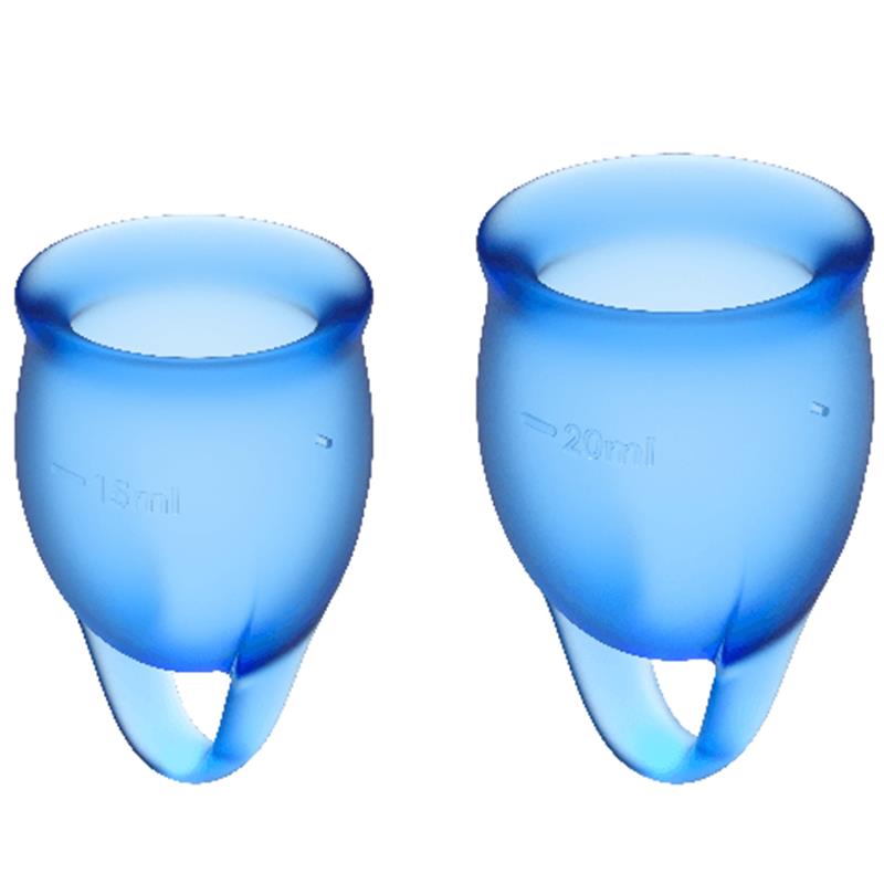 FEEL CONFIDENT MENSTRUAL CUP DARK BLUE 15 + 20 ML