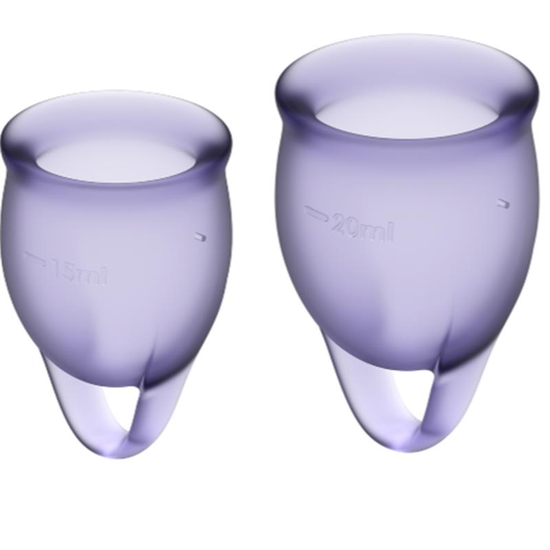 FEEL CONFIDENT MENSTRUAL CUP PURPLE 15 + 20 ML