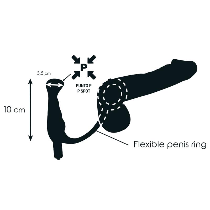 VIBRATOR PROST TICO BLACK 10 CM