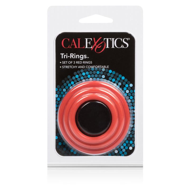 TRI-RINGS SET RED