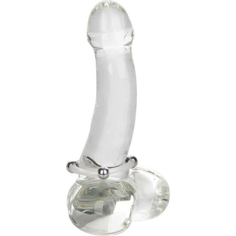 STEEL BEADED SILICONE RING L