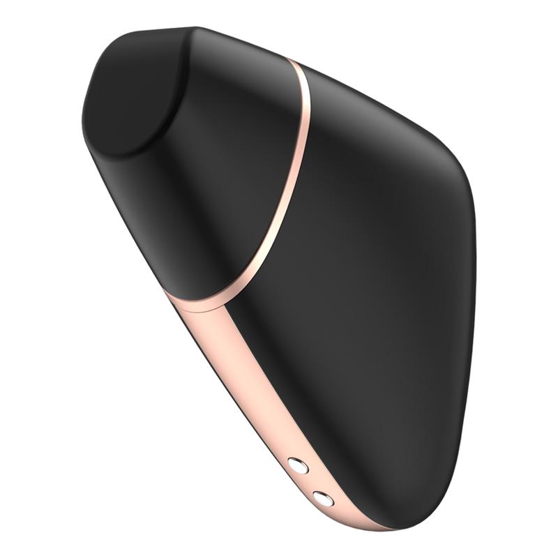 LOVE TRIANGLE AIR PULSE STIMULATOR & VIBRATOR BLACK