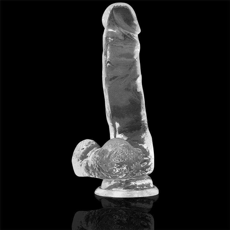 CLEAR COCK WITH BALLS 18.5 CM -O- 3.8 CM