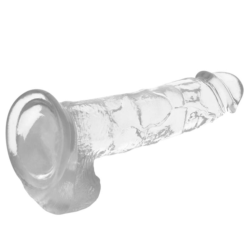 CLEAR COCK WITH BALLS 22 CM -O- 4.6 CM
