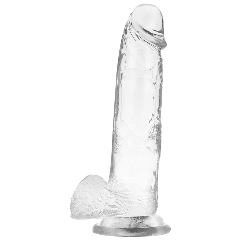 CLEAR COCK WITH BALLS 22 CM -O- 4.6 CM