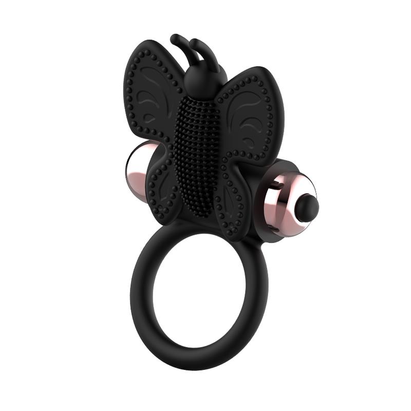 COCK RING BUTTERFLY WITH VIBRATOR BLACK/ GOLD