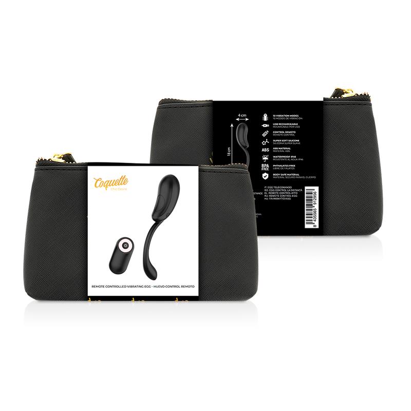 VIBRATING EGG REMOTE CONTROL RECHARGEABLE BLACK/ GOLD
