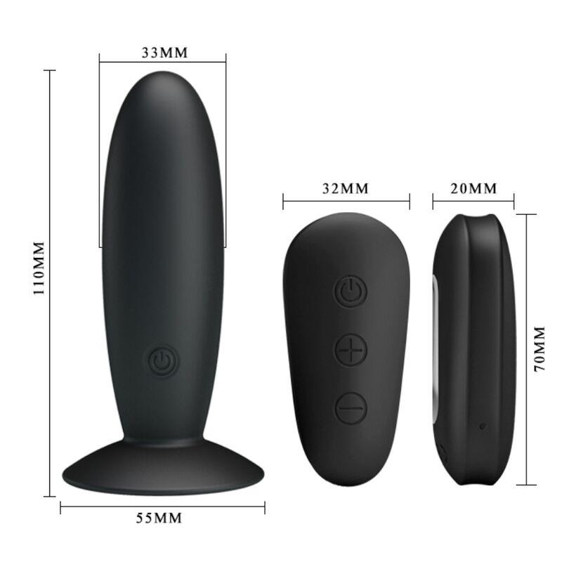 ANAL PLUG WITH VIBRATION BLACK REMOTE CONTROL