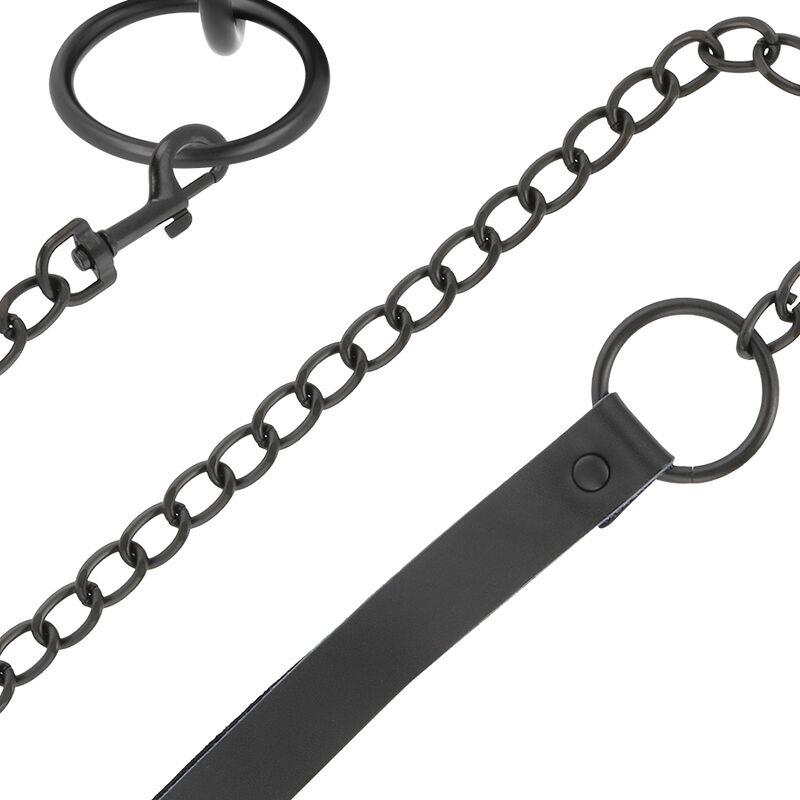 BLACK NECKLACE WITH CHAIN
