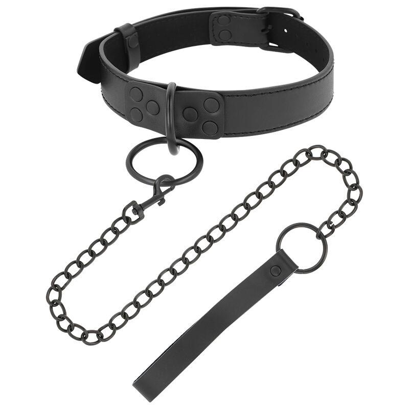 BLACK NECKLACE WITH CHAIN