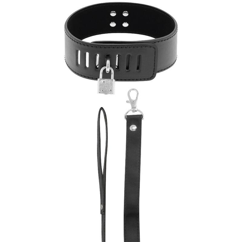 BDSM COLLAR WITH BLACK LOCK