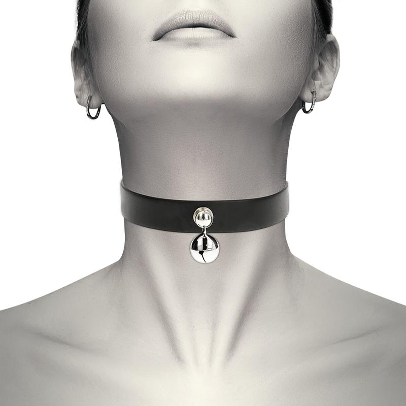 VEGAN LEATHER NECKLACE WOMAN RATTLE ACCESSORY
