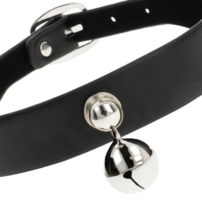 VEGAN LEATHER NECKLACE WOMAN RATTLE ACCESSORY