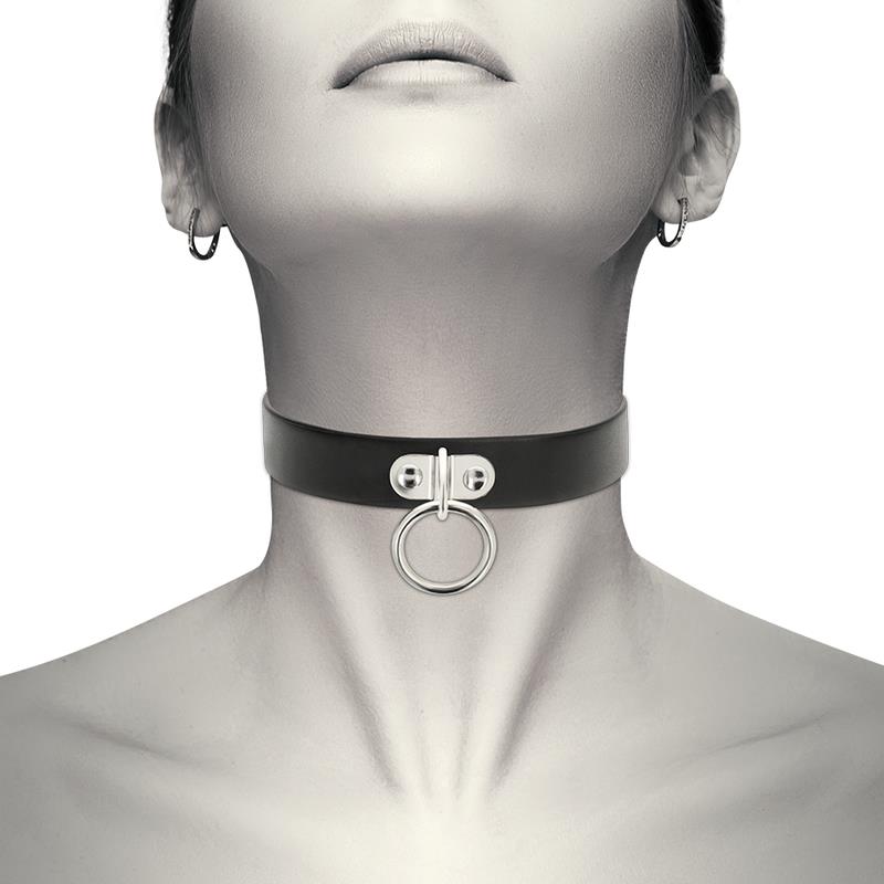 VEGAN LEATHER NECKLACE WOMAN FETISH ACCESSORY