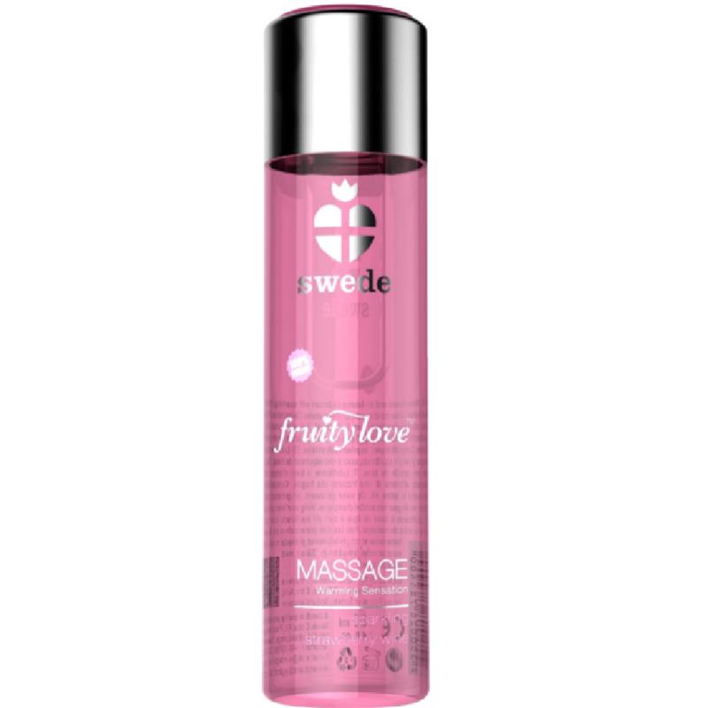 FRUITY LOVE WARMING EFFECT MASSAGE OIL SPARKLING STRAWBERRY WINE 120 ML