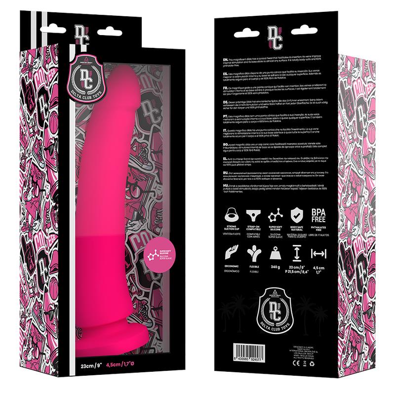TOYS PINK DILDO MEDICAL SILICONE 23 CM -O- 4.5 CM