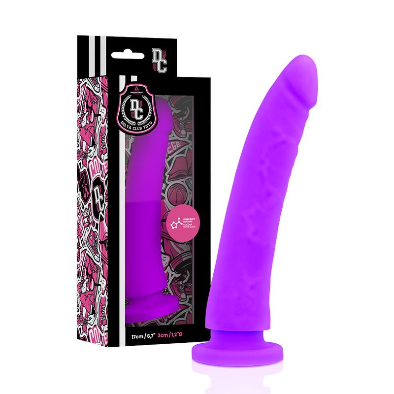TOYS HARNESS + DONG PURPLE SILICONE 17 CM -O- 3 CM