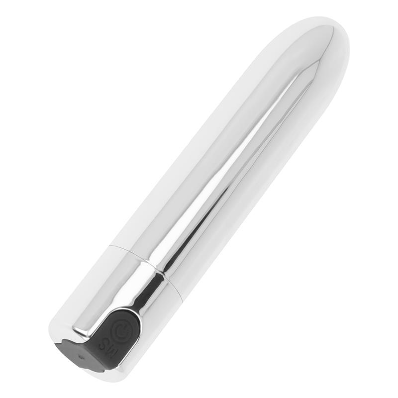 SILVER VIBRATING BULLET 9.5 CM
