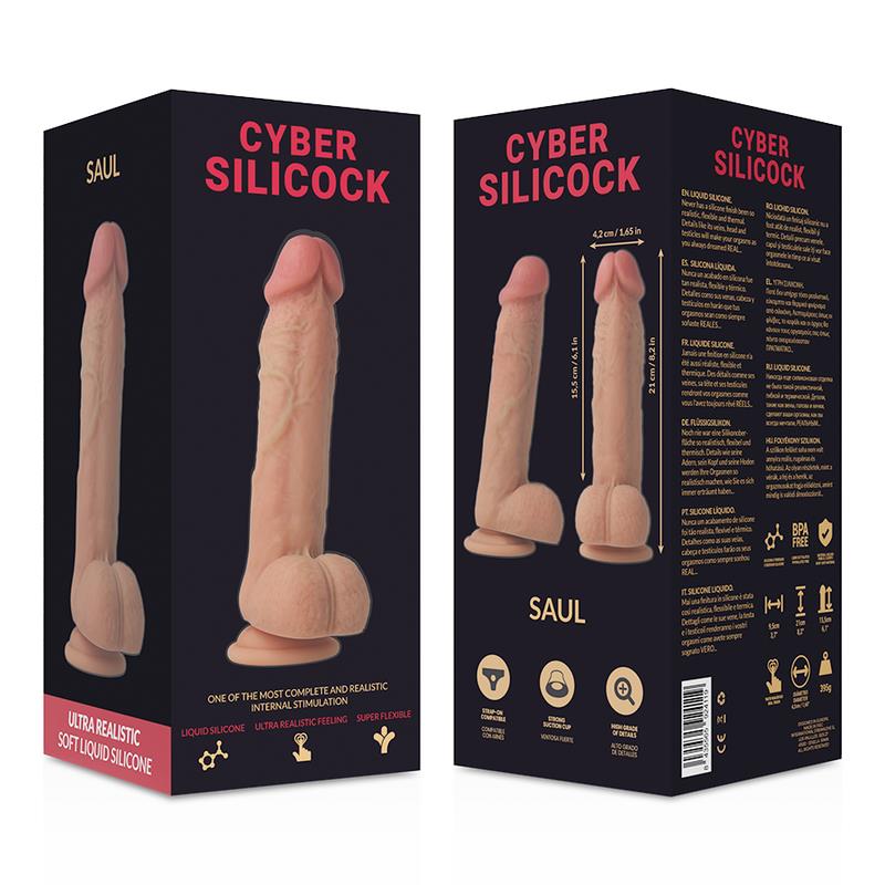 STRAP-ON SAUL LIQUID SILICONE WITH 3 RINGS FREE 15.5 CM -O- 4.2 CM