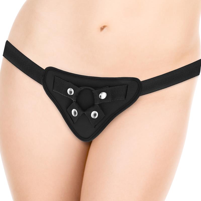 HARNESS + LIQUID SILICONE VIBRATOR PREMIUM APACHE REMOTE CONTROL 20.5 CM -O- 4.62 CM