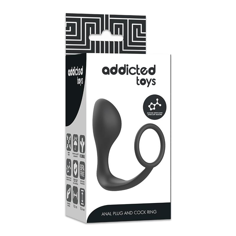 ANAL PLUG WITH BLACK SILICONE RING