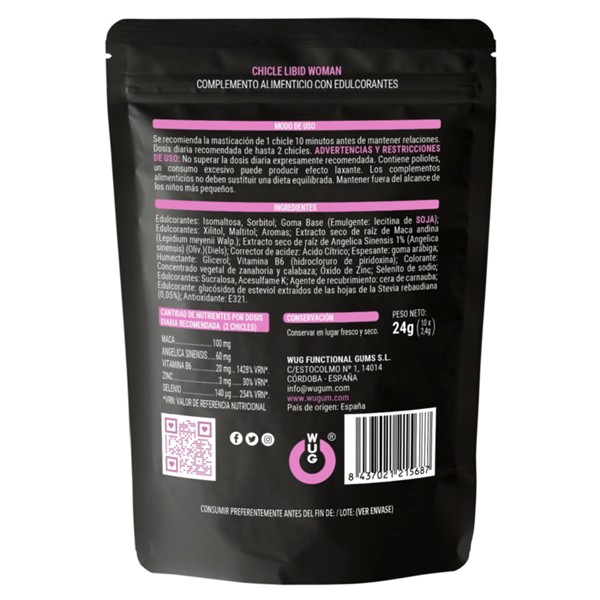 LIBID WOMAN chewing gum (10 pieces)