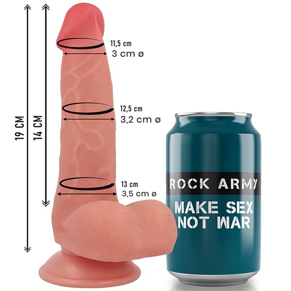 Realistični dildo RockArmy Silicone Fox 19cm
