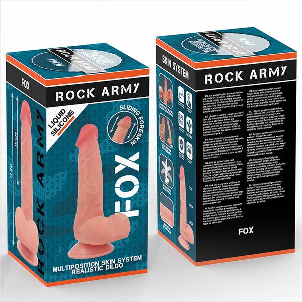 Realistični dildo RockArmy Silicone Fox 19cm