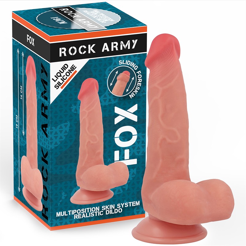 Realistični dildo RockArmy Silicone Fox 19cm
