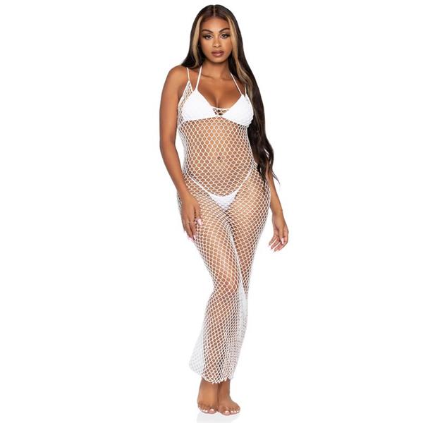 WOVEN TWIST NET MAXI DRESS ONE SIZE