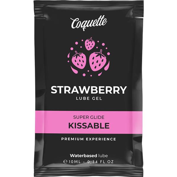 STRAWBERRY WATER BASED KISSABLE LUBRICANT POCKET 10 ML