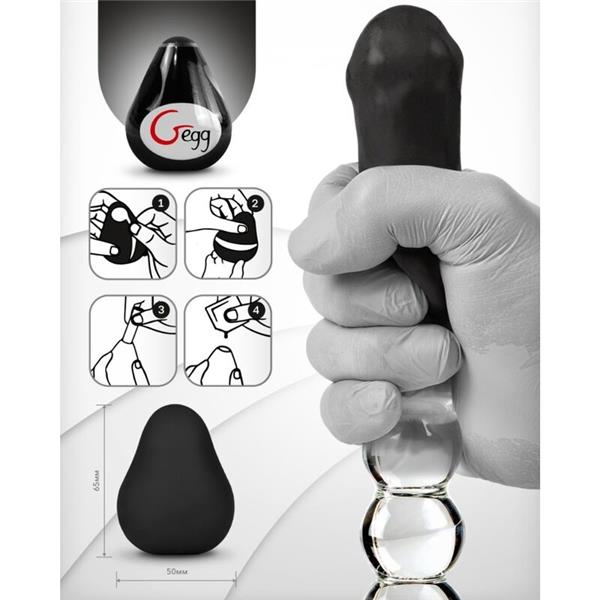 VEČKRATNA STRUKTURIRANA MASTURBATOR JAJCA ČRNA