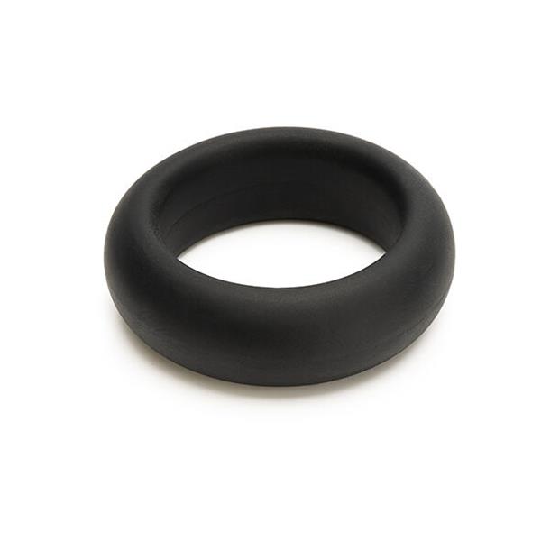 MAXIMUM STRETCH SILICONE COCK RING - BLACK