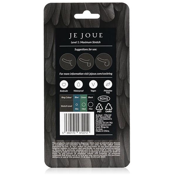 MAXIMUM STRETCH SILICONE COCK RING - BLACK