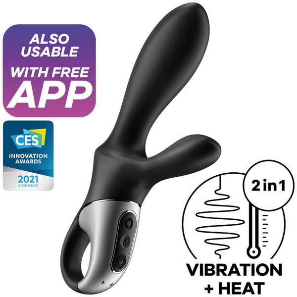 HEAT CLIMAX+ ANAL VIBRATOR APP BLACK