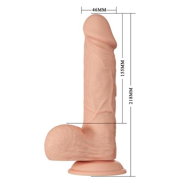 BEAUTIFUL ENCOUNTER BAHAMUT FLEXIBLE REALISTIC DILDO 21.8 CM NATURAL