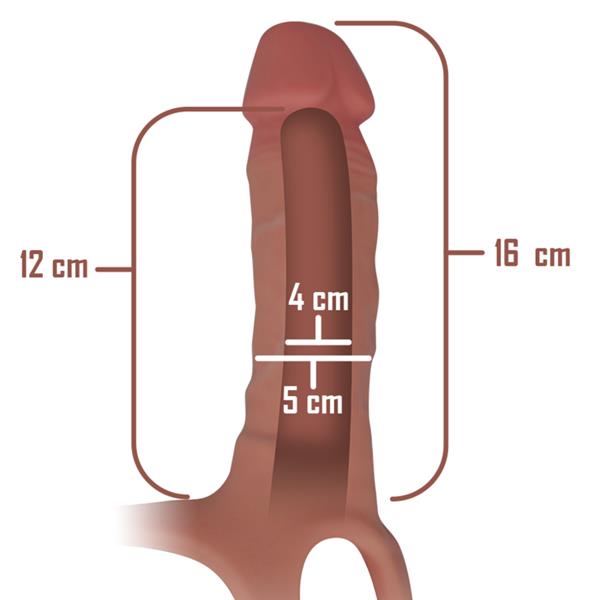 HOLLOW HARNESS S SILIKONSKIM DILDOM 16 X 3.5 CM