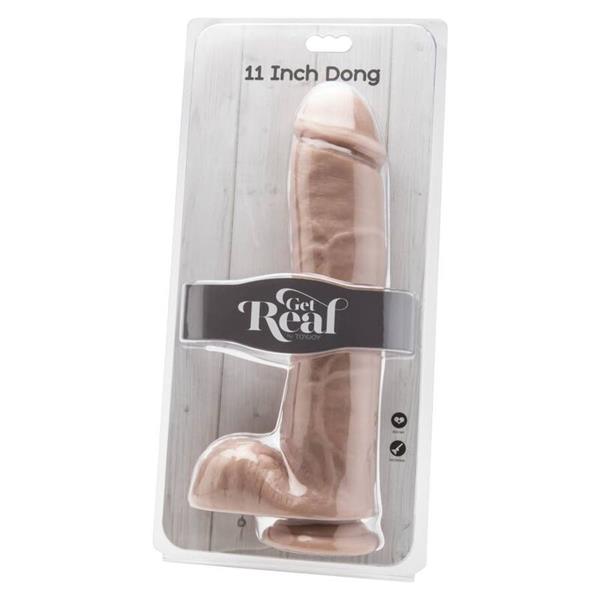DILDO 28 CM S JAJCIMA KOŽA