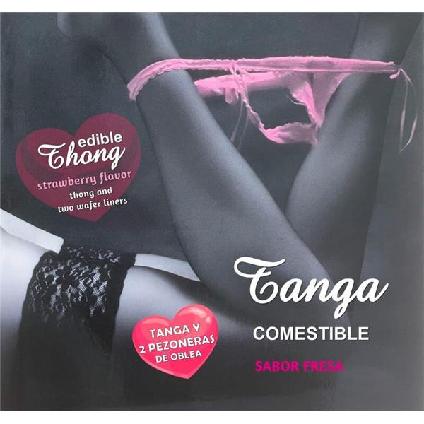 GIRL WAFER THONG AND 2 NIPPLE PADS STRAWBERRY FLAVOR /es/pt/en/fr/it/