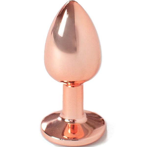 METAL BUTT PLUG ROSE GOLD SMALL SIZE 7 CM