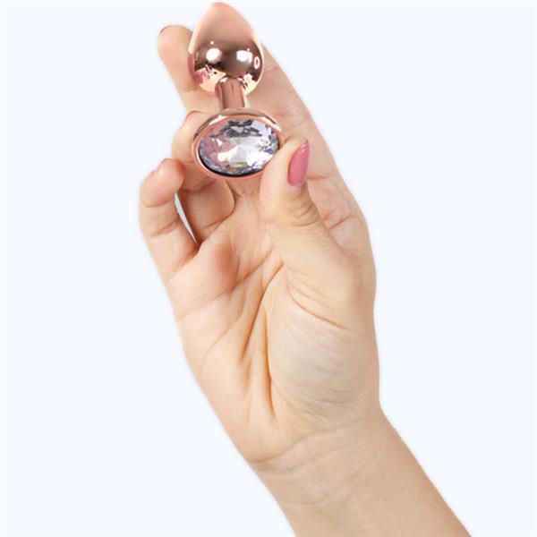 METAL BUTT PLUG ROSE GOLD SMALL SIZE 7 CM