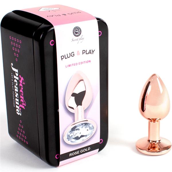 METAL BUTT PLUG ROSE GOLD SMALL SIZE 7 CM