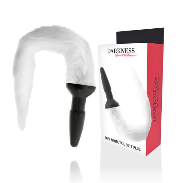 SILICONE ANAL PLUG WITH WHITE TAIL